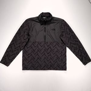 The North Face 1/2 Zip Pullover Fleece Mens XL Black Gray Great Condition!